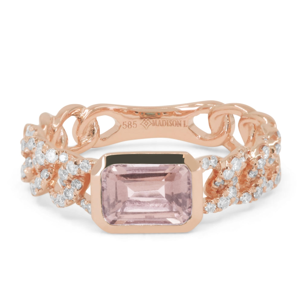 Madison L 14K Rose Gold Morganite Ring - style R1764MGP