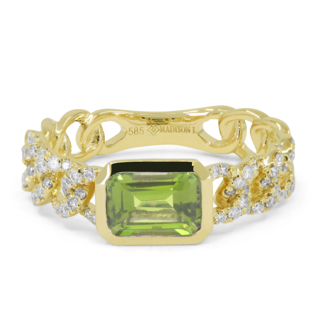 Madison L 14K Yellow Gold Peridot Ring - style R1764PRY