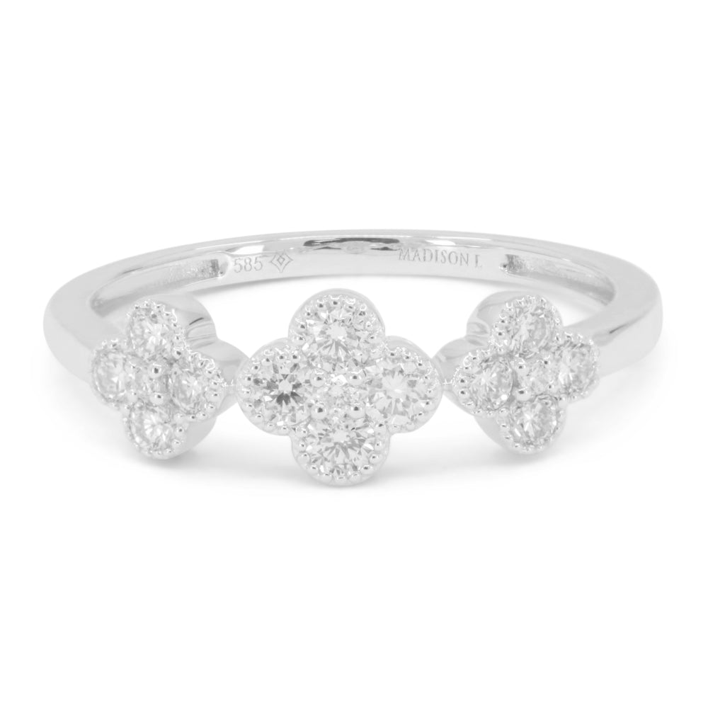 Madison L 14K White Gold Diamond Ring - style R1766W