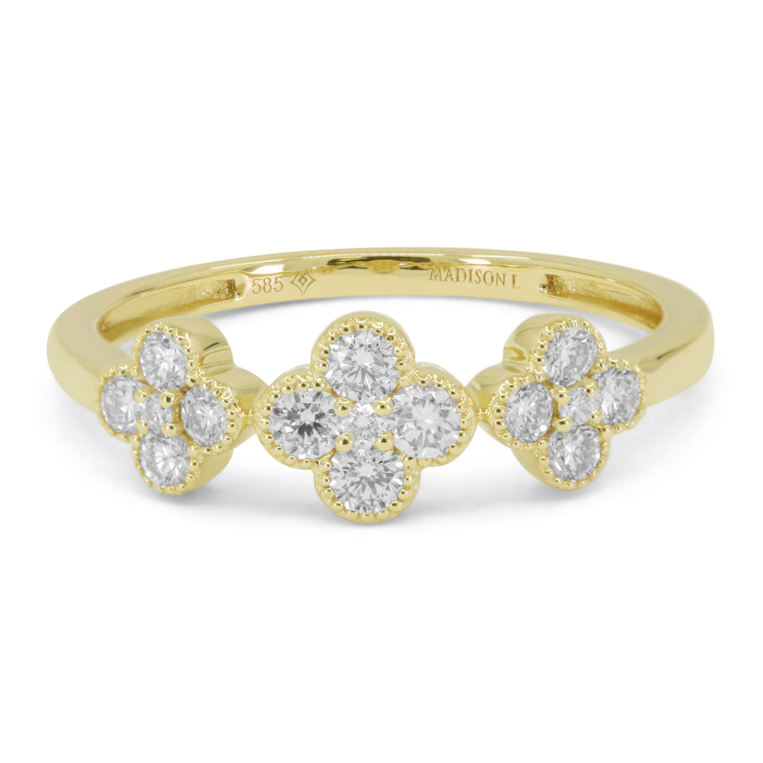 Madison L 14K Yellow Gold Diamond Ring - style R1766Y