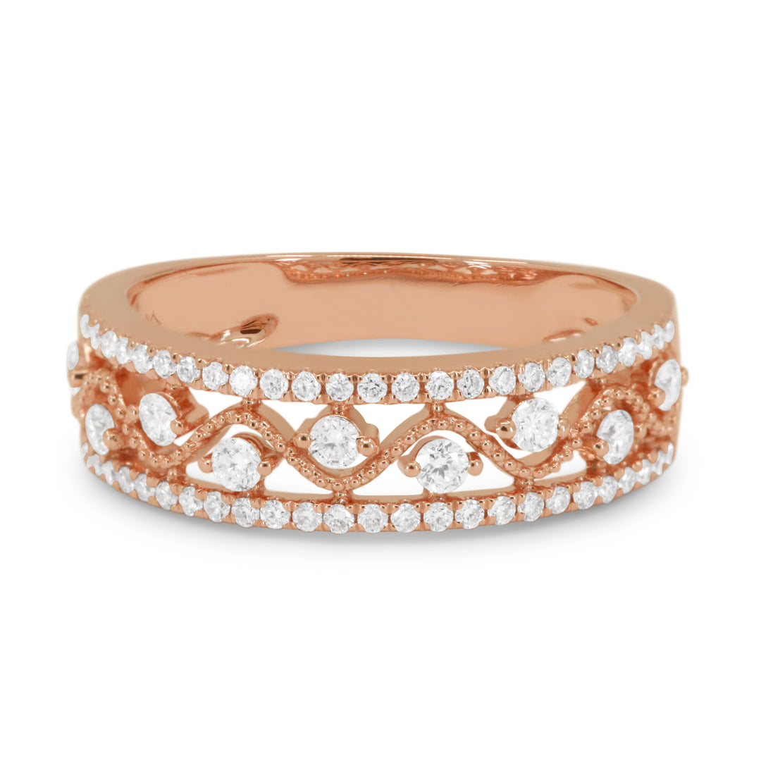 Madison L 14K Rose Gold Diamond Ring - style R1767P