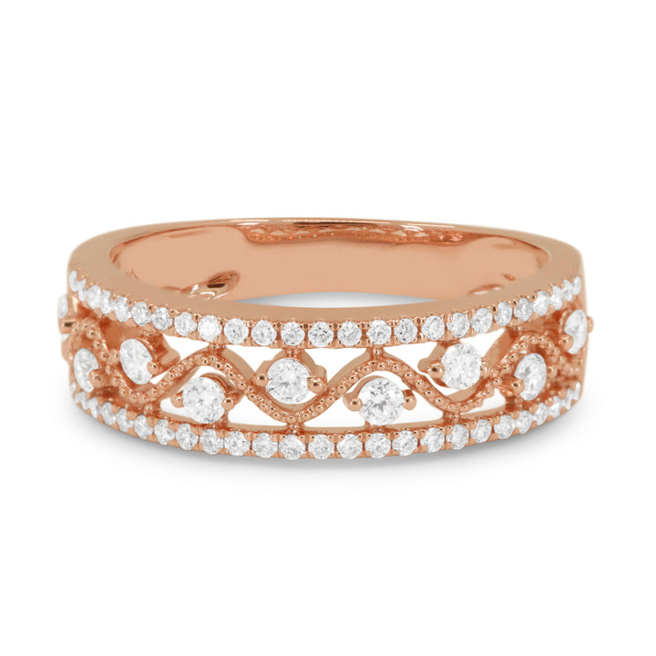Madison L 14K Rose Gold Diamond Ring - style R1767P