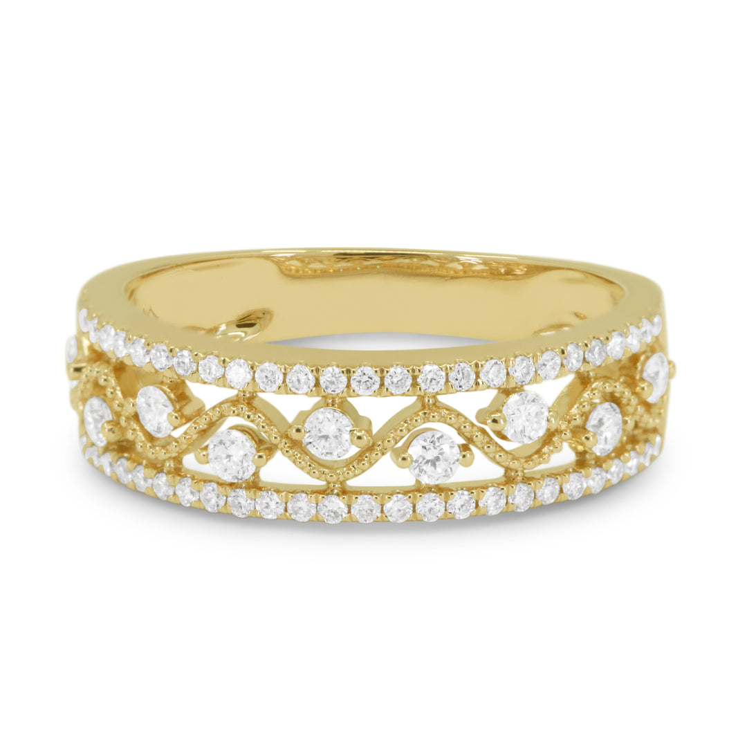 Madison L 14K Yellow Gold Diamond Ring - style R1767Y