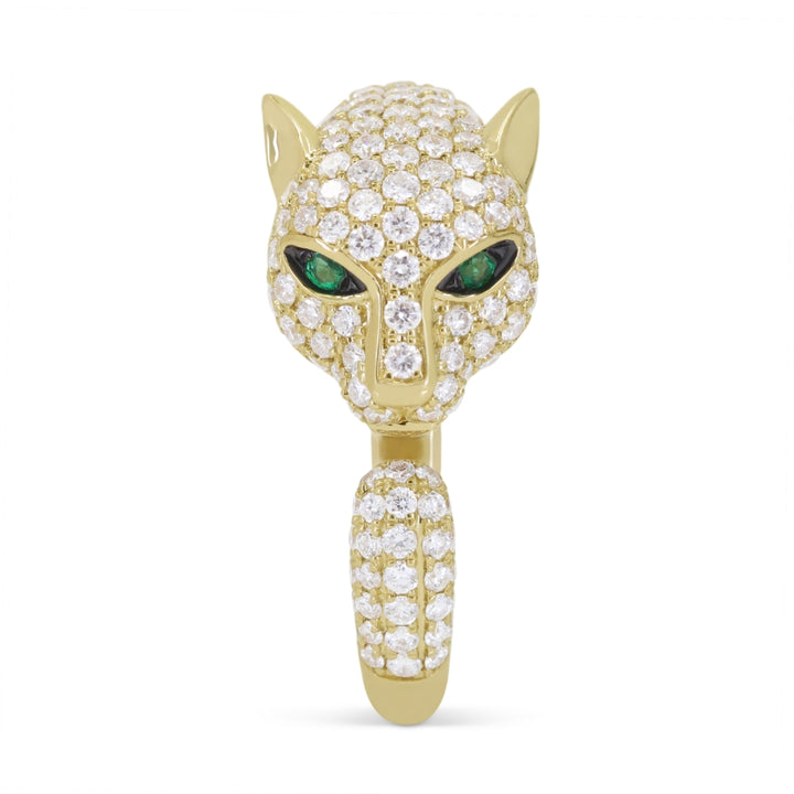 R1771 - 14K Yellow Gold Emerald Ring