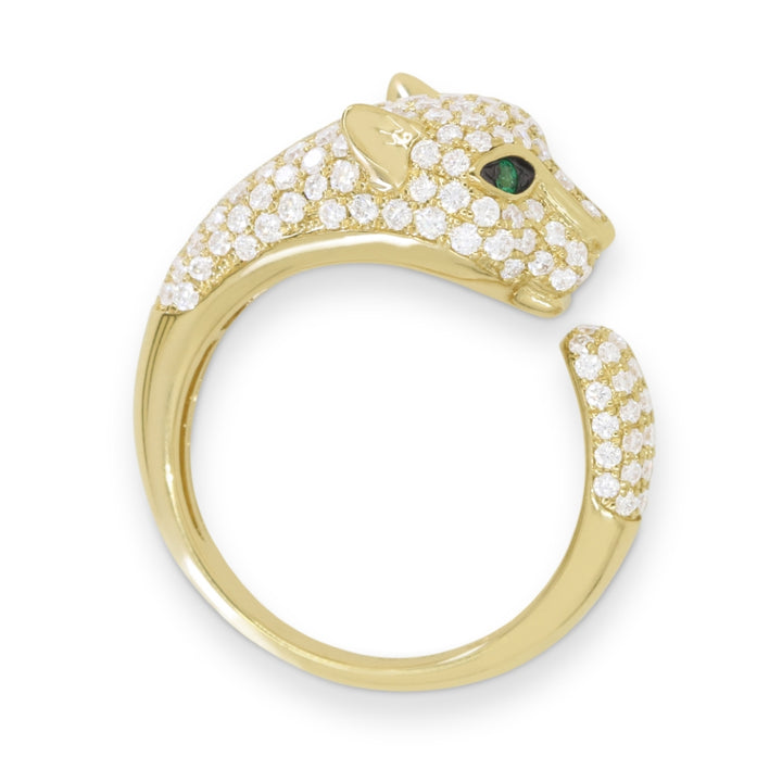 R1771 - 14K Yellow Gold Emerald Ring