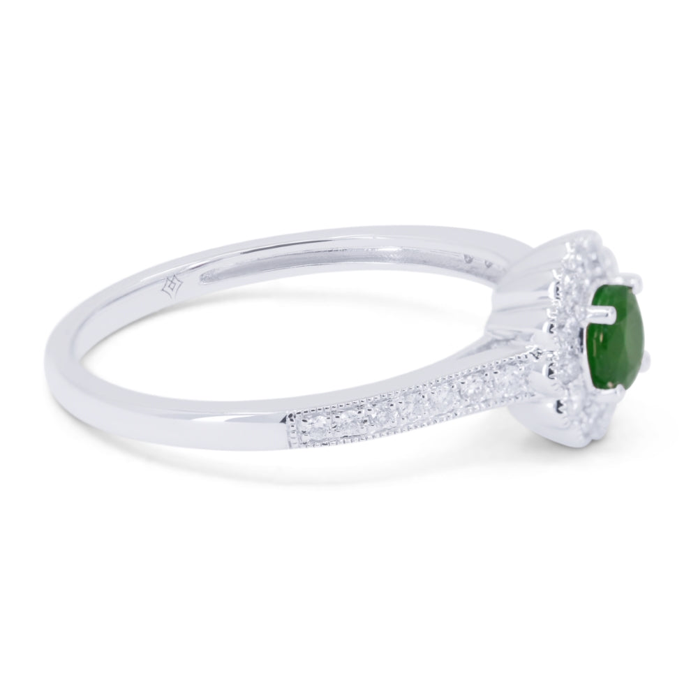 R1772 - 14K Gold Emerald, Ruby & Sapphire Round Ring