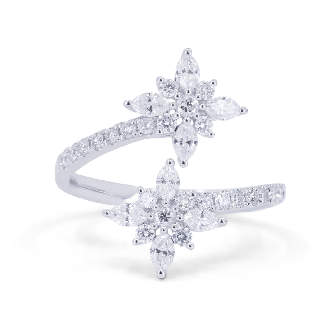 Madison L 14K White Gold Diamond Star Ring - style R1774W