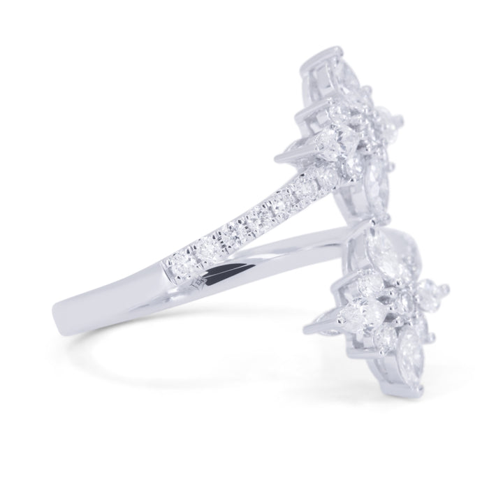 R1774 - 14K White Gold Diamond Star Ring