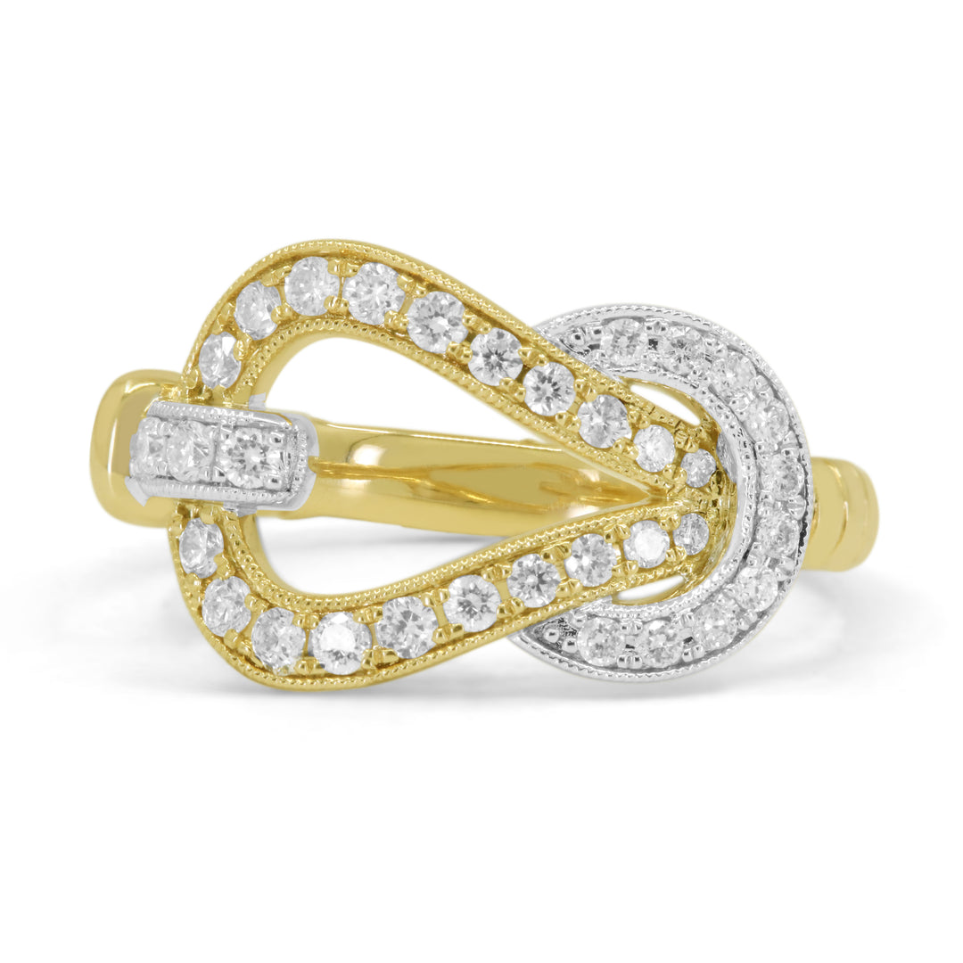 R1775 - 14K Two Tone Gold Diamond Ring