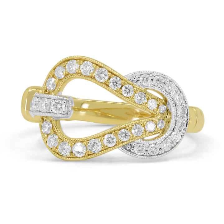 R1775 - 14K Two Tone Gold Diamond Ring