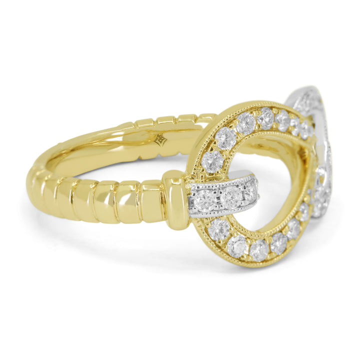 R1775 - 14K Two Tone Gold Diamond Ring