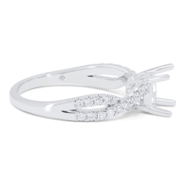 R1780 - 14K White Gold Diamond Engagement Ring