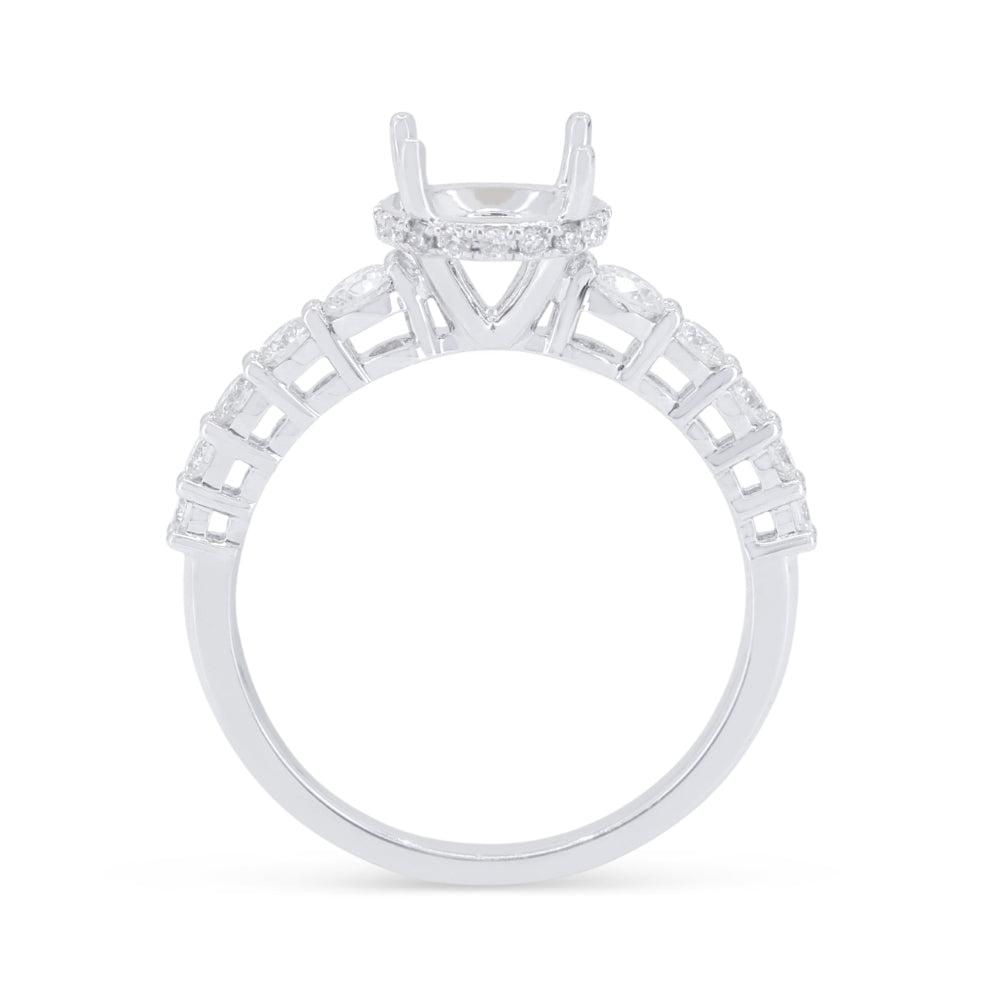 R1781 - 14K White Gold Diamond Engagement Ring