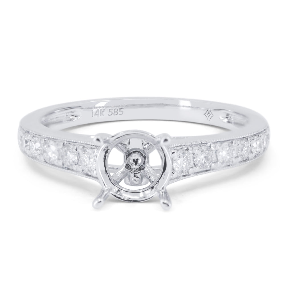 Madison L 14K White Gold Diamond Engagement Ring - style R1784W-ER-(1.00)
