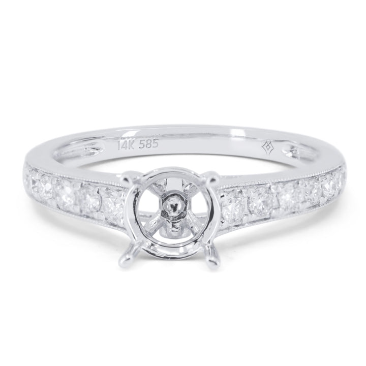 Madison L 14K White Gold Diamond Engagement Ring - style R1784W-ER-(1.00)
