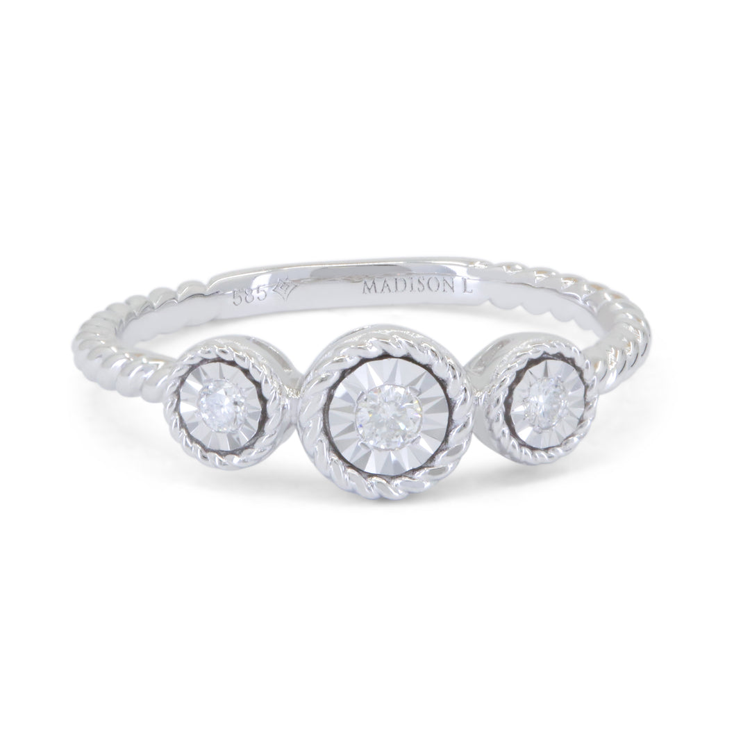Madison L 14K White Gold Diamond Ring - style R1786W