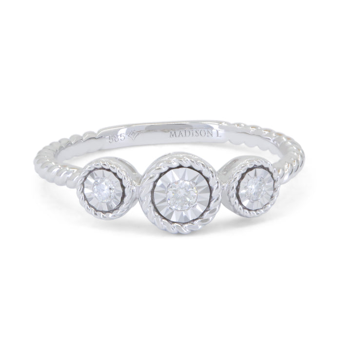 Madison L 14K White Gold Diamond Ring - style R1786W