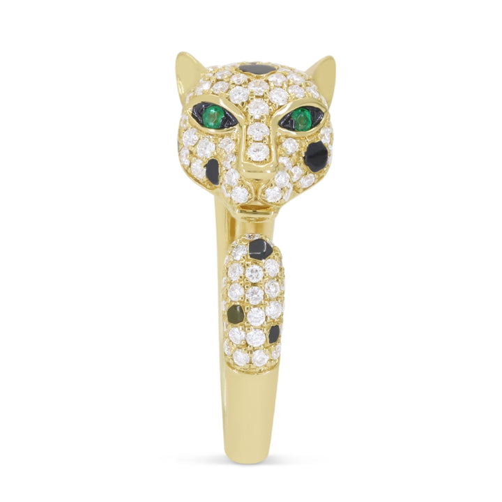 R1787 - 14K Yellow Gold Emerald Ring