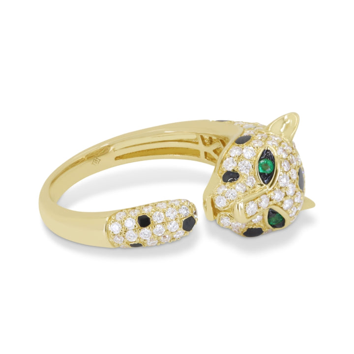 R1787 - 14K Yellow Gold Emerald Ring
