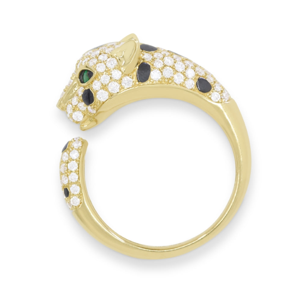 R1787 - 14K Yellow Gold Emerald Ring