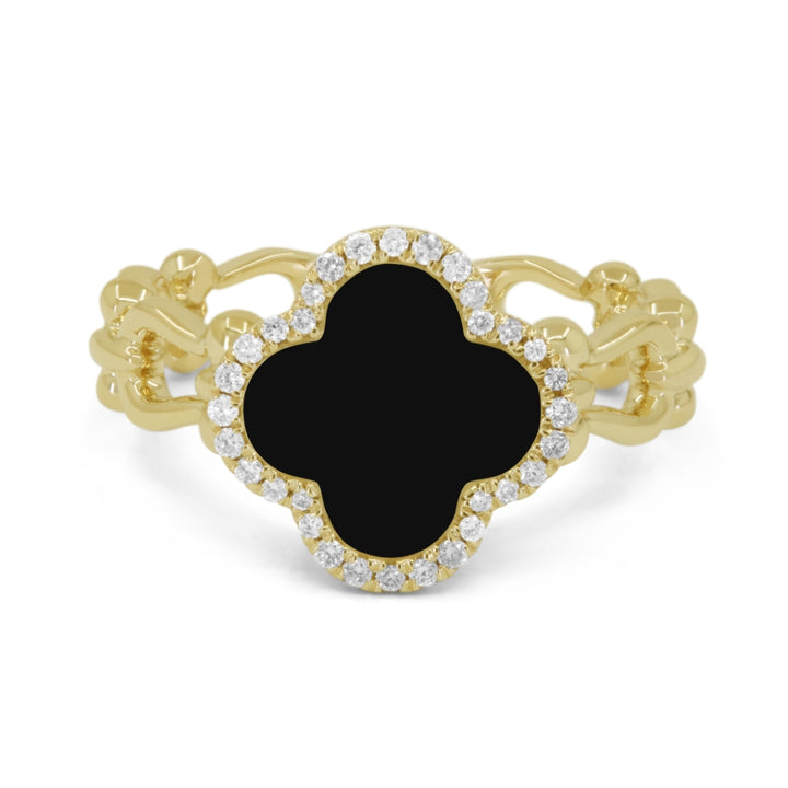 R1788 - 14K Yellow Gold Flower Ring