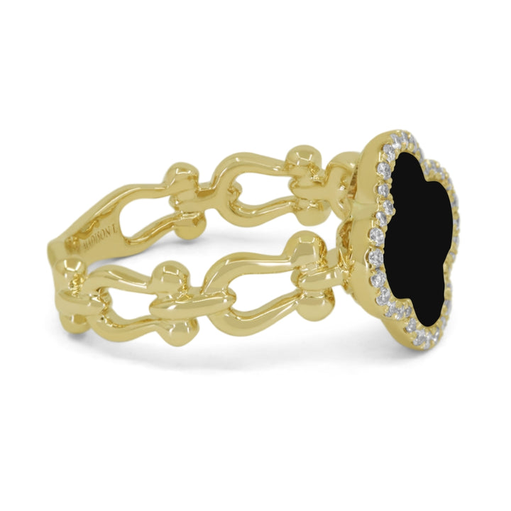 R1788 - 14K Yellow Gold Flower Ring