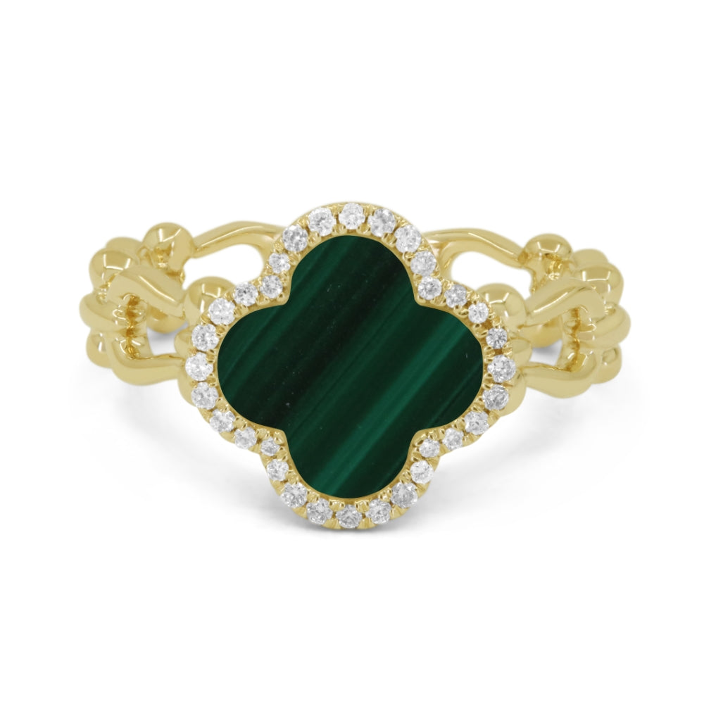R1788 - 14K Yellow Gold Flower Ring