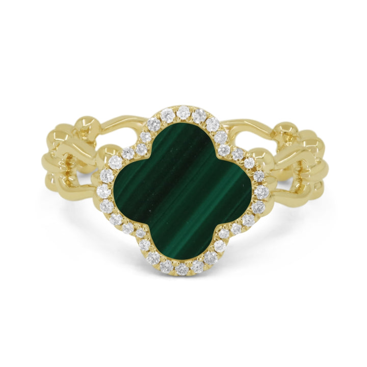 R1788 - 14K Yellow Gold Flower Ring