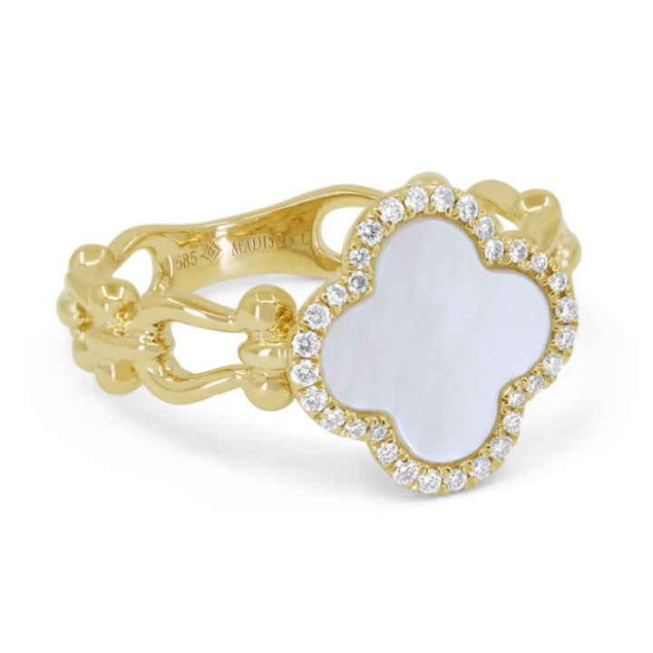 R1788 - 14K Yellow Gold Flower Ring