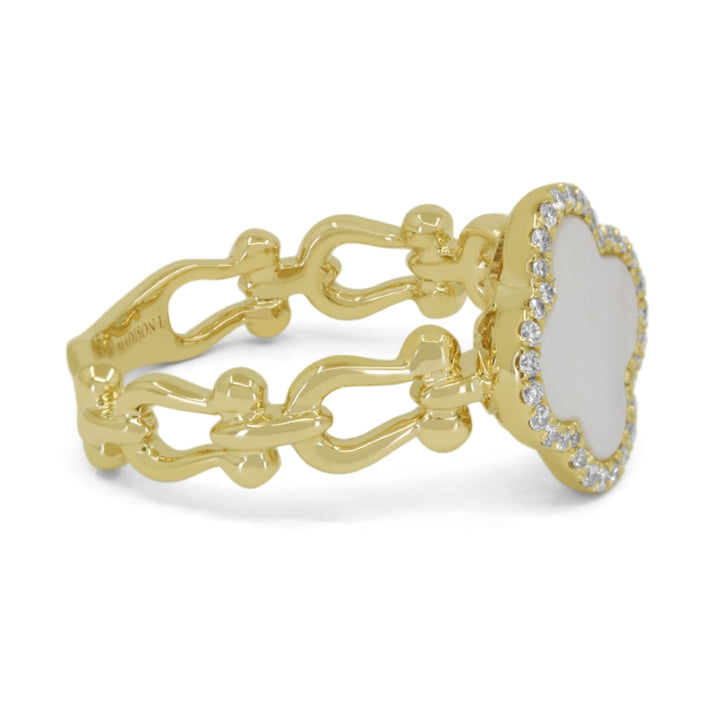 R1788 - 14K Yellow Gold Flower Ring