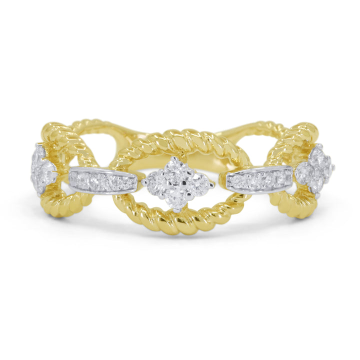 Madison L 14K Yellow Gold Diamond Ring - style R1789Y