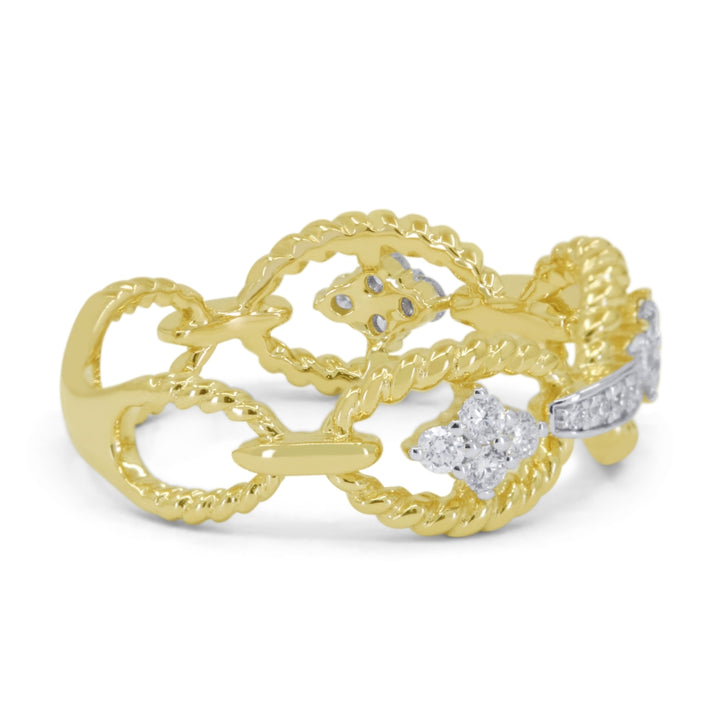 R1789 - 14K Yellow Gold Diamond Ring