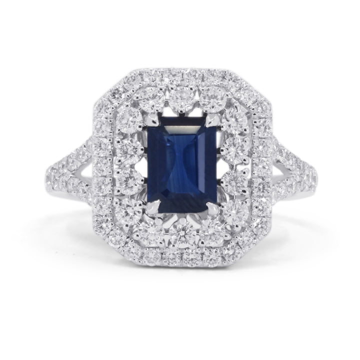 Madison L 14K White Gold Sapphire Ring - style R1791SAW