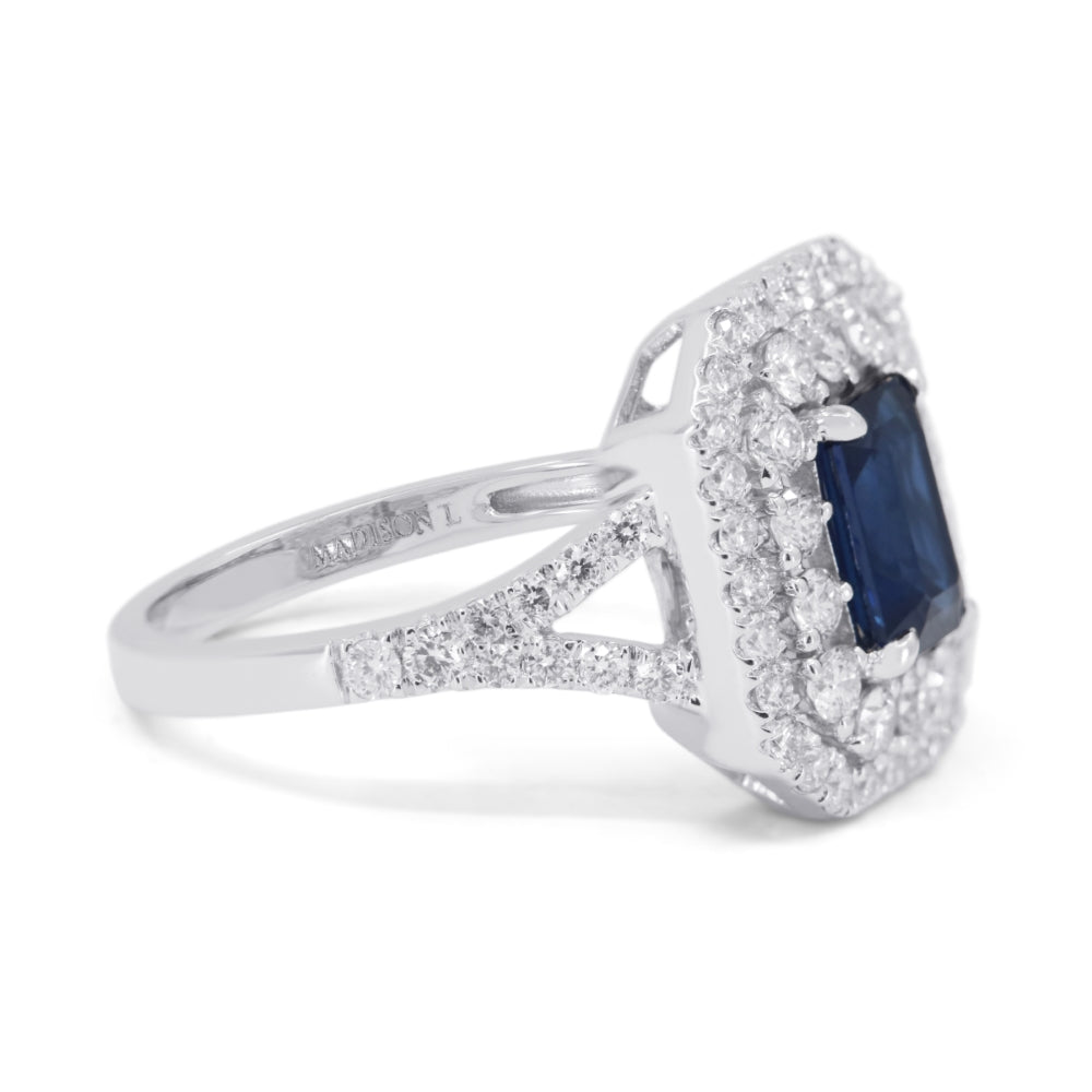 R1791 - 14K White Gold Sapphire Ring