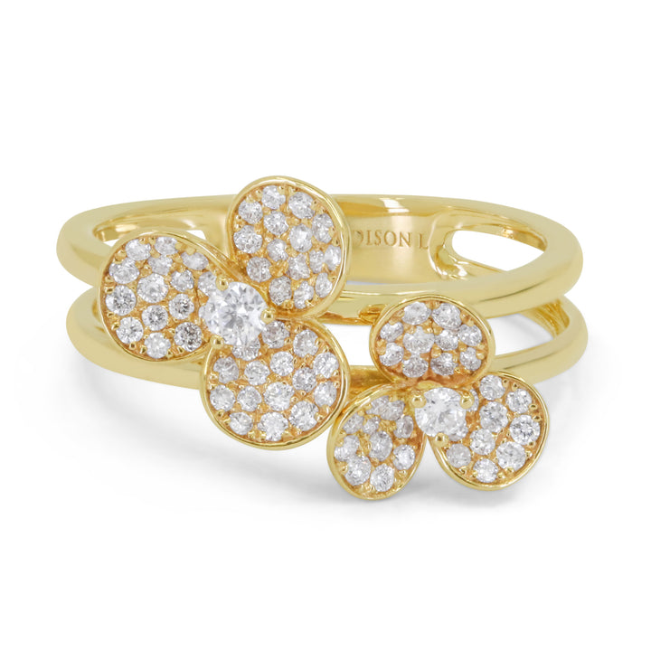Madison L 14K Yellow Gold Diamond Ring - style R1796Y