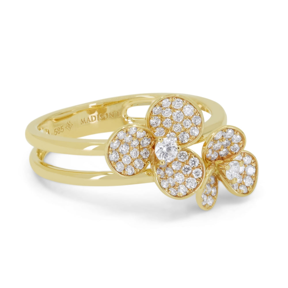 R1796 - 14K Yellow Gold Diamond Ring