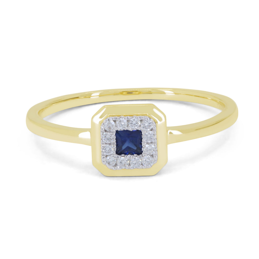 Madison L 14K Yellow Gold Sapphire Cushion Ring - style R1802SAY