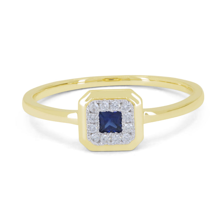 Madison L 14K Yellow Gold Sapphire Cushion Ring - style R1802SAY