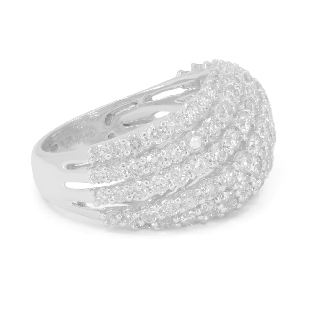 Madison L 14K White Gold Diamond Cocktail Ring - style R1803W