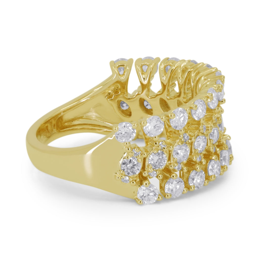 R1808 - 14K Yellow Gold Diamond Ring