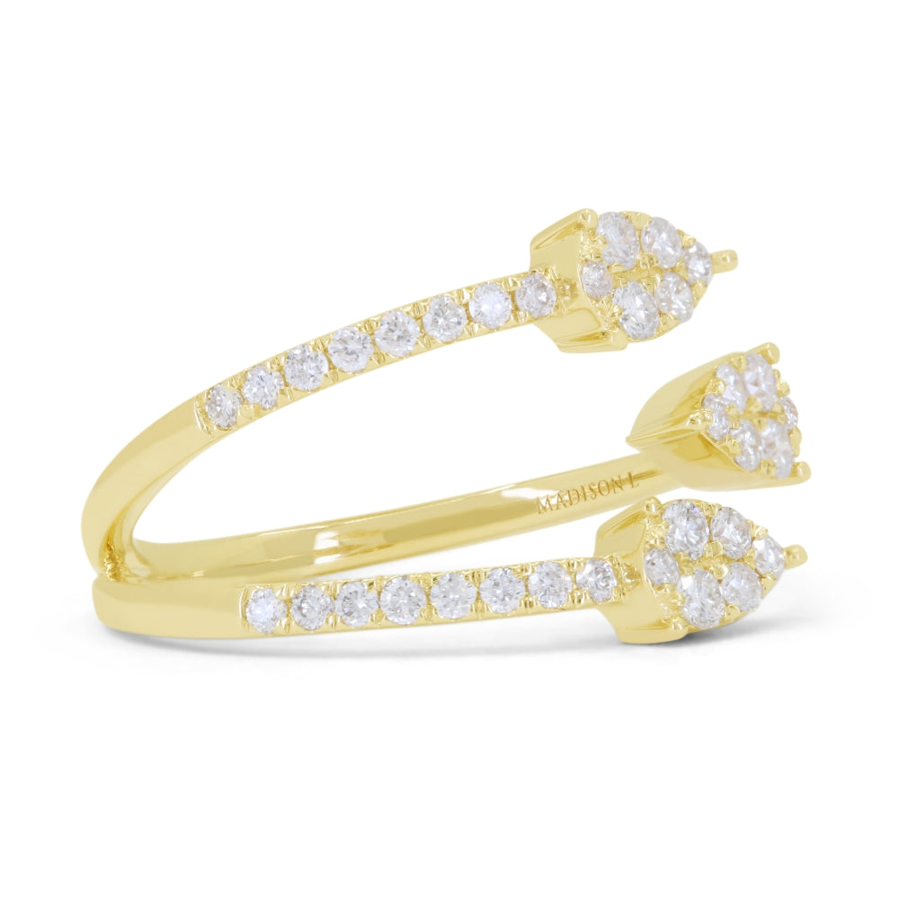 R1809 - 14K Yellow Gold Diamond Ring