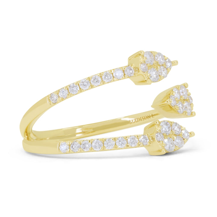 R1809 - 14K Yellow Gold Diamond Ring