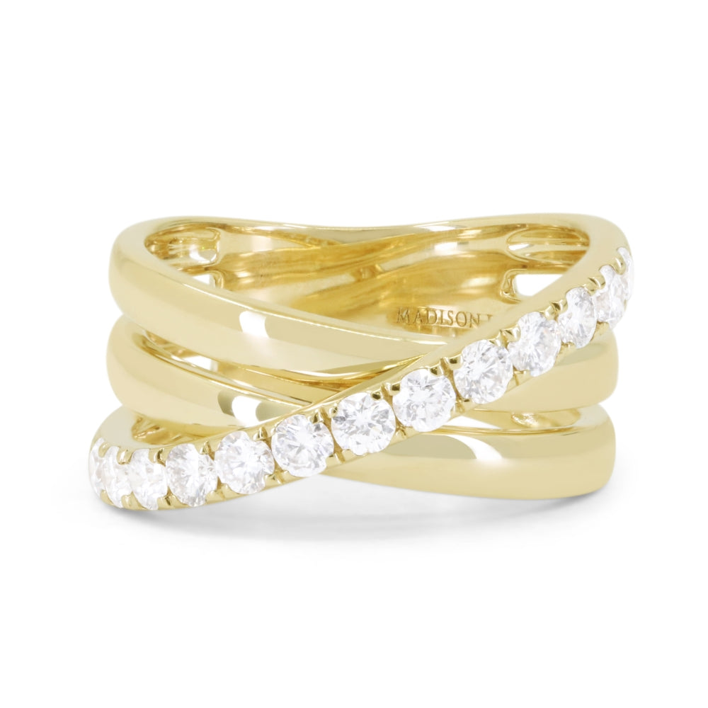 Madison L 14K Two Tone Gold Diamond Cocktail Ring - style R1810WY