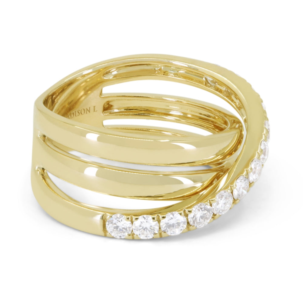 R1810 - 14K Two Tone Gold Diamond Cocktail Ring