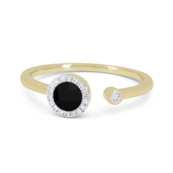 Madison L 14K Yellow Gold Black Onyx Ring - style R1812BOY