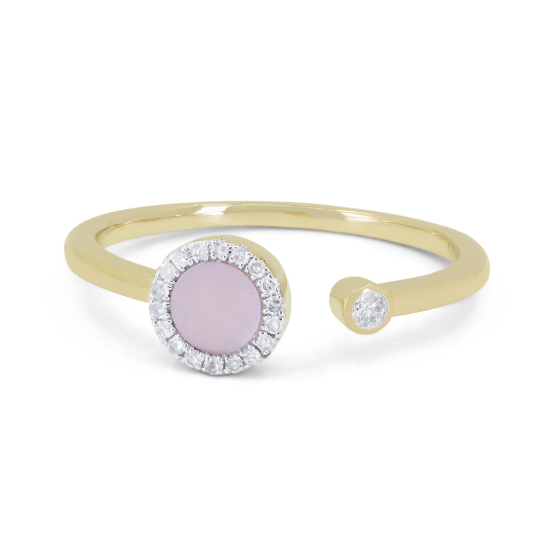 Madison L 14K Yellow Gold Mother of Pearl Ring - style R1812MOPY