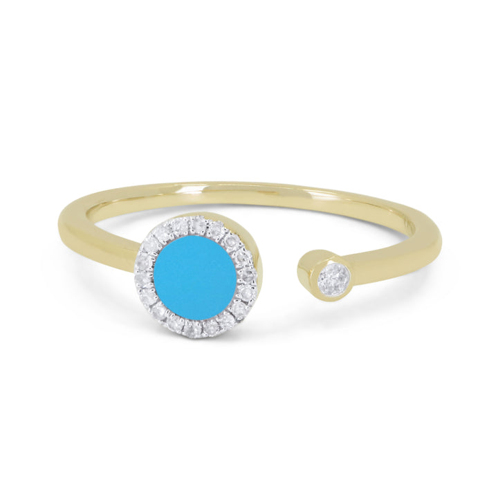 Madison L 14K Yellow Gold Turquoise Ring - style R1812TQY