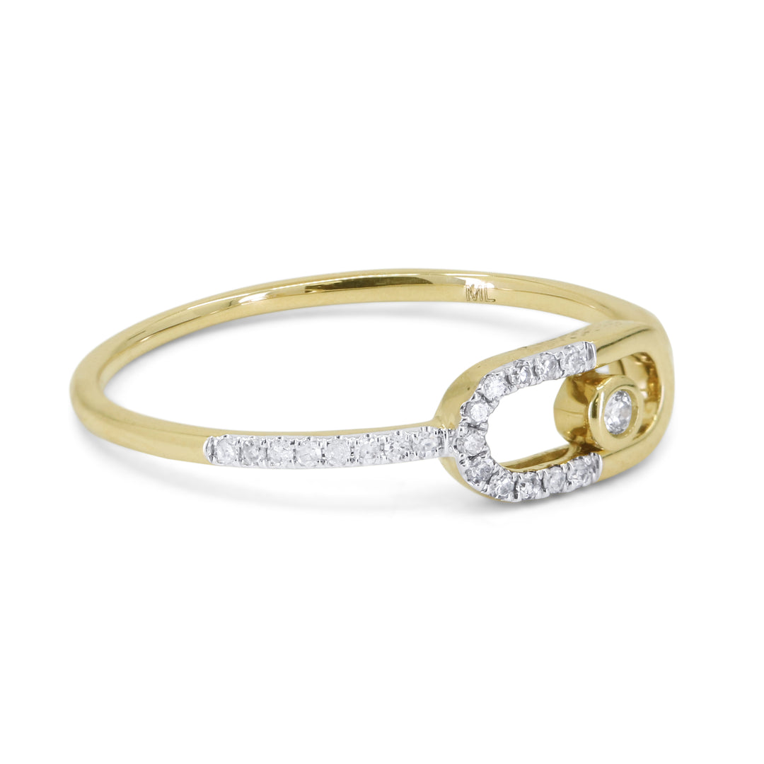 R1814 - 14K Yellow Gold Diamond Ring