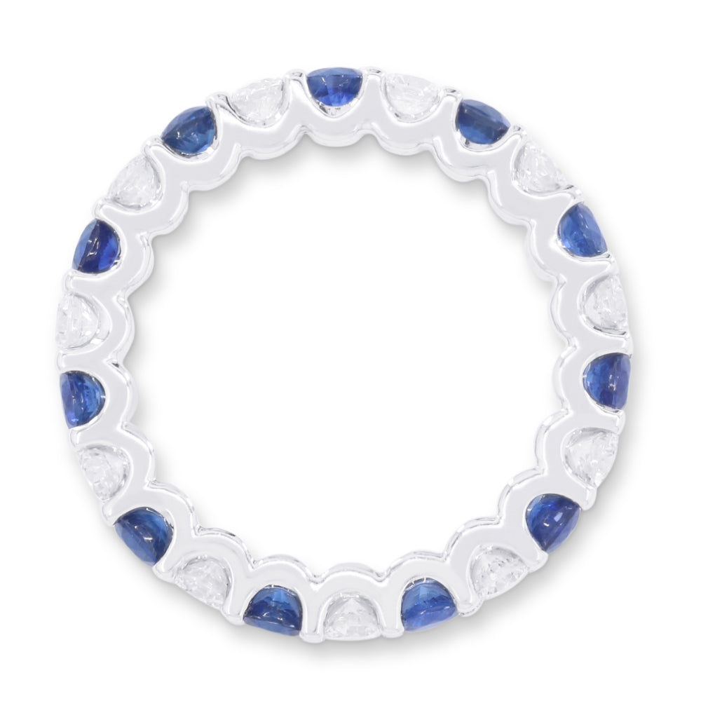 R1821 - 14K White Gold Sapphire Stackable Ring