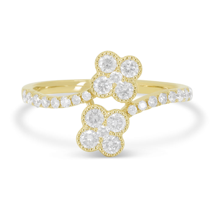 Madison L 14K Yellow Gold Diamond Flower Ring - style R1824Y